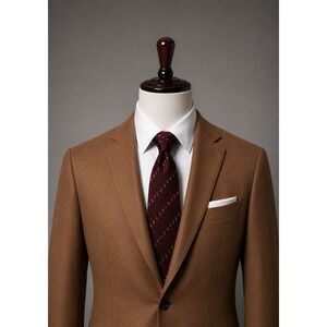 Bill Blass Black Label Silk Necktie Burgundy Gold Geometric 4 Wide Classic